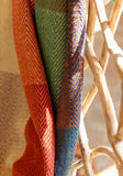 Check Herringbone Multicoloured Throw - 100% Cotton