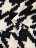 Black & Cream Houndstooth Midweight Scarf