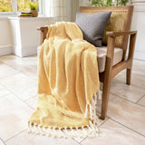 Audley Cotton Chevron Herringbone Throw - 100% Cotton