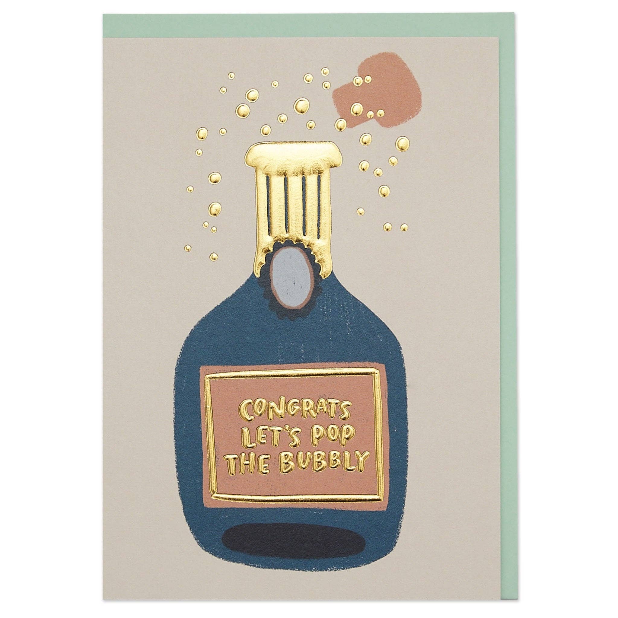 Congrats let’s pop the bubbly card