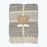Savannah Herringbone Throw Blanket - 100% Recycled Materials