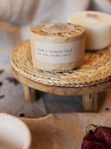 Rose & Lemon Leaf Candle Refill - Limited Edition