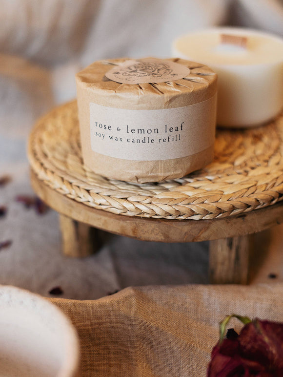 Rose & Lemon Leaf Candle Refill - Limited Edition
