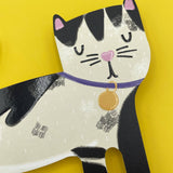 Black and White Cat Greeting Card