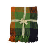 Check Herringbone Multicoloured Throw - 100% Cotton