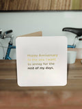 Funny Wedding Anniversary Card