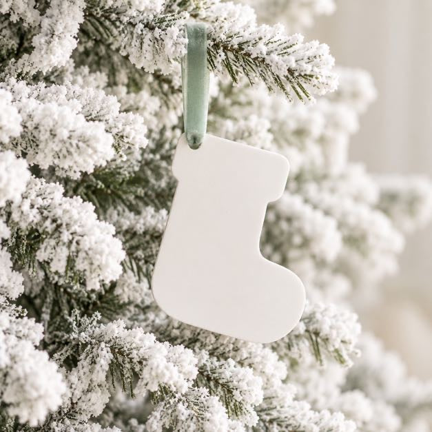 Paint Your Own Christmas Stocking Decoration Craft Kit, with Paints, Brush and Ribbon