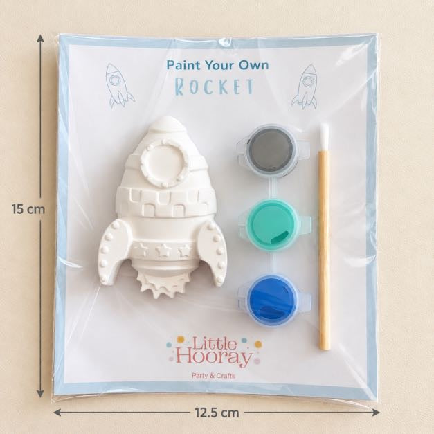 Rocket Paint Your Own Kit, Kids Plaster Craft Set