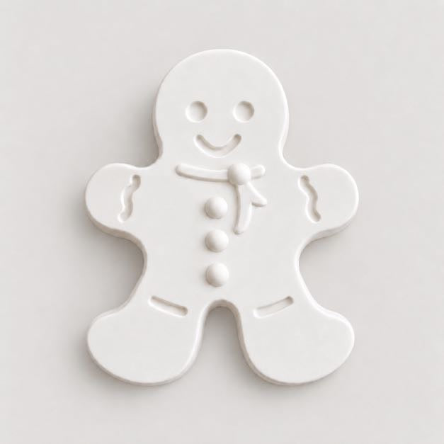 Paint Your Own Christmas Gingerbread Man Craft Kit, Plaster Figure with Paints and Brush