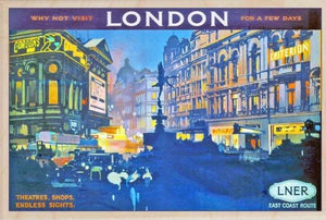 London By Night Wooden Postcard - The Wooden Postcard Company