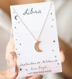 Libra rose gold constellation necklace