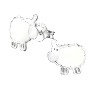 Sheep Sterling Silver Stud Earrings
