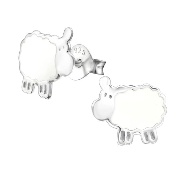 Sheep Sterling Silver Stud Earrings