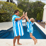Kids Poncho/Quick Dry Hooded Towel - Bondi Blue - Dock & Bay (Age 2-4)