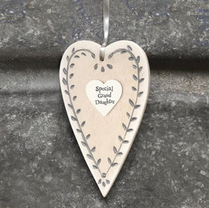 Special Grand Daughter Cream Leaf Heart - East Of India