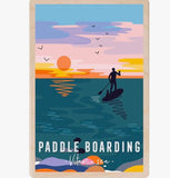 Paddle Boarding Seaside Wooden Postcard - The Wooden Postcard Company