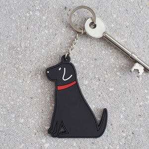 Black Labrador keyring by sweet William designs 