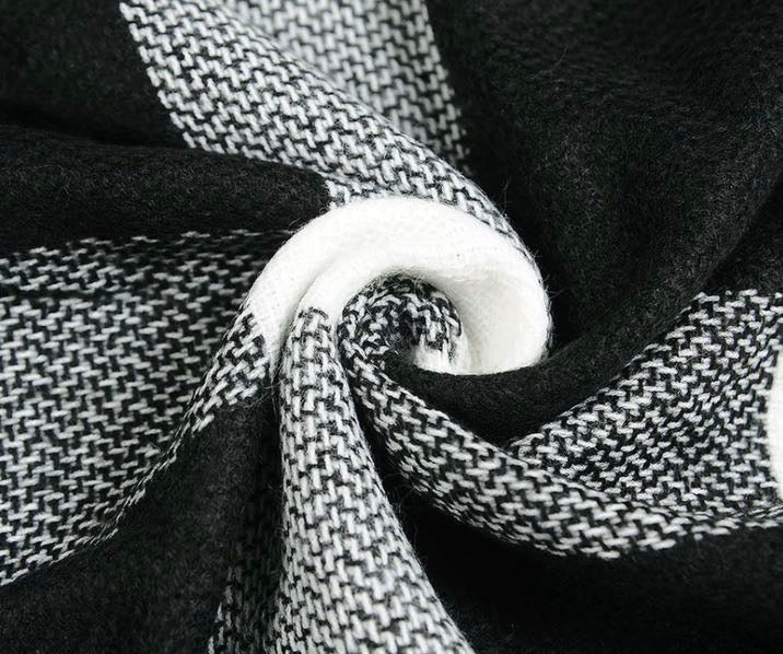 Black & White Blanket Square Scarf