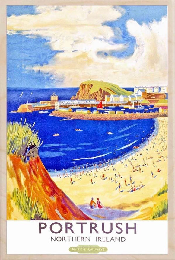 Portrush Beach Northern Ireland - The Wooden Postcard Company