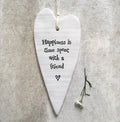 Happiness is time spent with a friend long hanging heart by east of india 