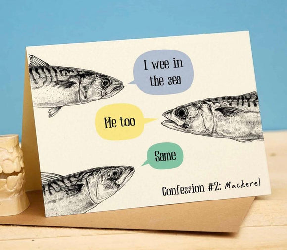 Mackerel Confession Card - Bewilderbeest