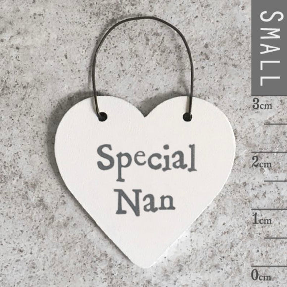 'Special Nan' Little Heart Sign - East Of India