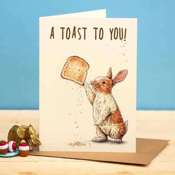 A Toast To You Card - Birthday Card - Bewilderbeest