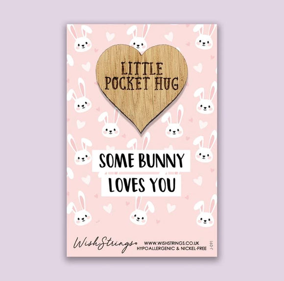 Some Bunny Loves You - Pocket Hug Keepsake Token - Wishstrings
