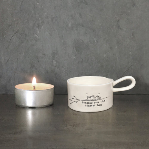 Biggest Hug Handled Tea Light Holder - East Of India
