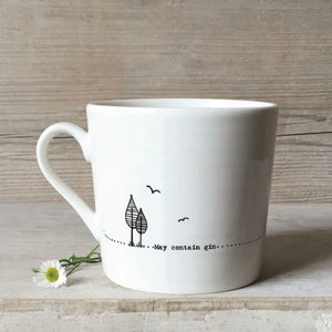 ‘May Contain Gin' Porcelain Mug - East Of India