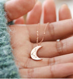 Lisa Angel Constellation Rose Gold Moon Necklace