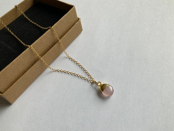October (Opal) Birthstone Tumbled Necklace