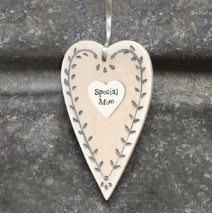 Special Mum Cream Leaf Heart - East Of India