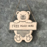 Hanging Bear Free Hugs - East Of India