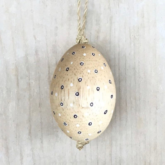 Hanging Wooden Egg - East Of India