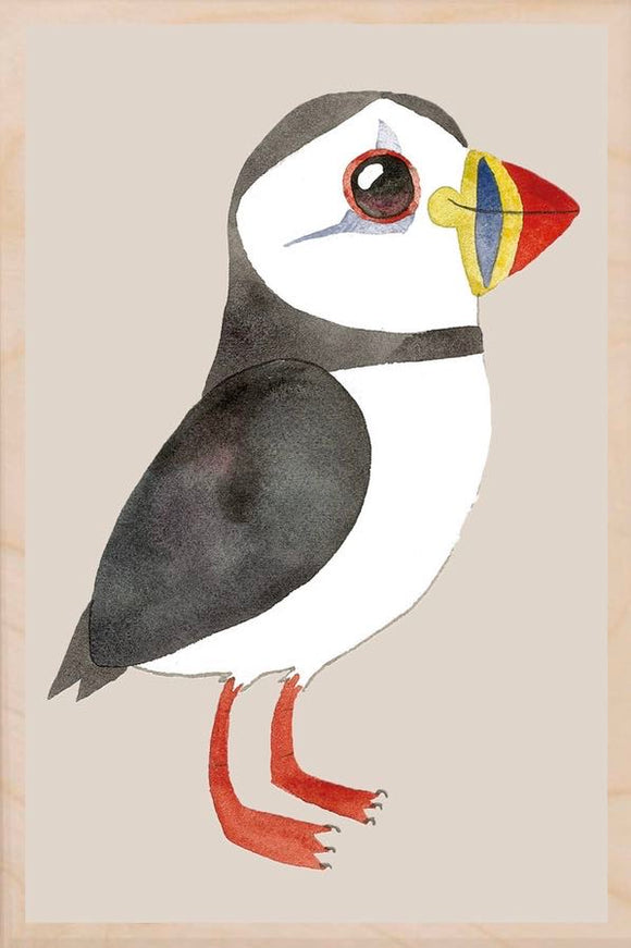 Puffin Wooden Postcard - The Wooden Postcard Company