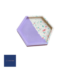 Terrazzo Jesmonite Hexagonal Coasters