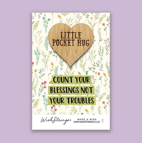 Count Your Blessings - Pocket Hug Keepsake Token - Wishstrings