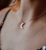 Lisa Angel Constellation Rose Gold Moon Necklace