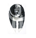 Black and white check blanket scarf