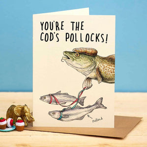 Cod's Pollocks Card - Congratulation's Card - Bewilderbeest