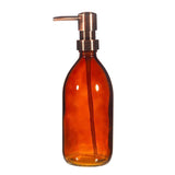 Amber Glass Refillable Bottle With Pump - Sass & Belle