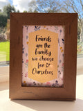 A6 Brown Framed Friends Print