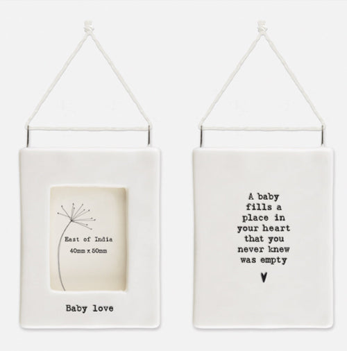 Baby Love Porcelain Mini Hanging Frame - East Of India