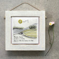 Because someone we love is in heaven, there is a little bit of heaven in our home wooden hanging plaque