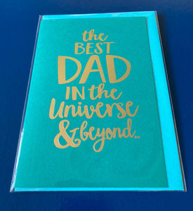Best Dad in Universe Card