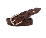 Brown Plait Style Belt