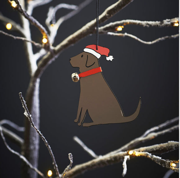 Chocolate Labrador Dog Christmas Tree Decoration - Sweet William Designs