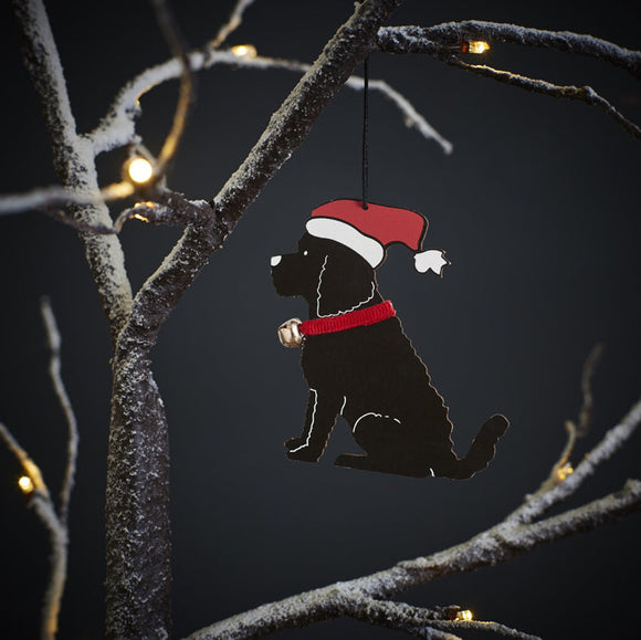 Cockapoo/Labradoodle (Black) Dog Christmas Tree Decoration - Sweet William Designs