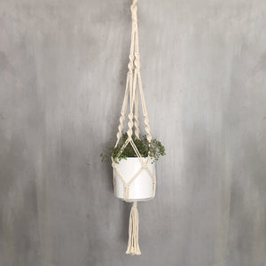 Macrame Cream Holder With Pot - East Of India